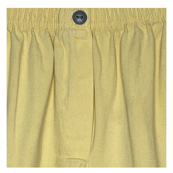 Woman Within Women’s Long Shorts Plus Sz 14W Bright Yellow Elastic Waist Pockets - Picture 2 of 8